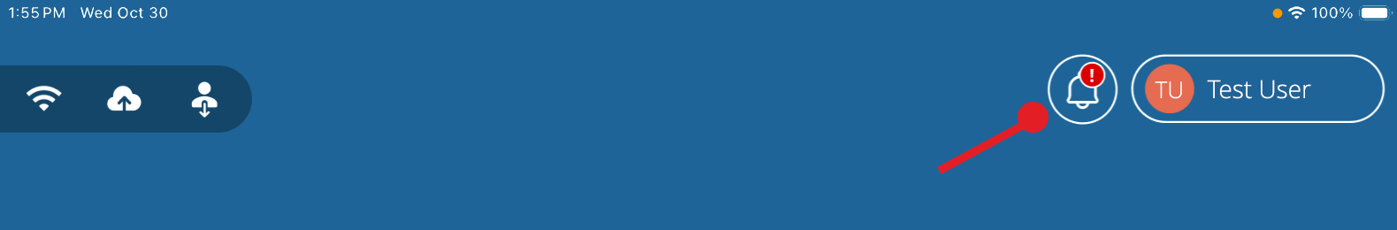 A screenshot of the bell icon that notifies a user that there are unread notifications.