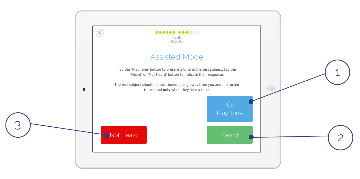 A screenshot of PureTest in assisted mode.