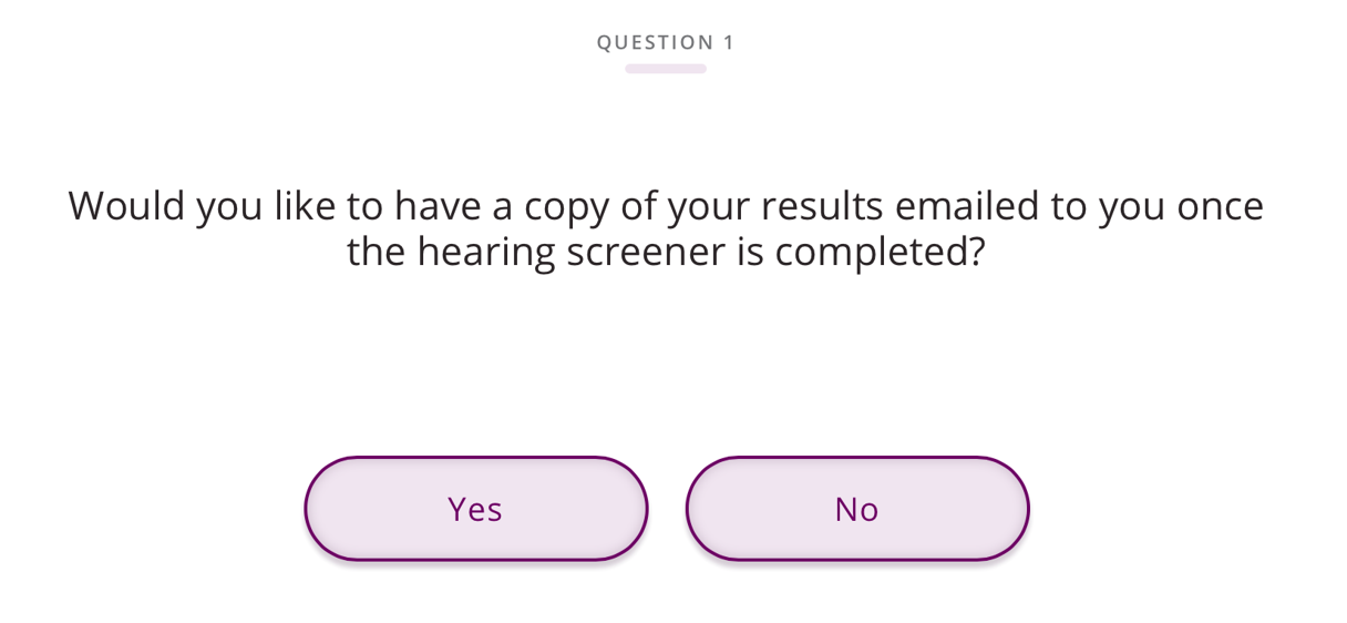 A screenshot of the first prompt to send a participant their test results.