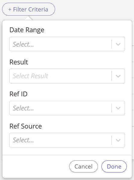 A screenshot of the filter options available on the SHOEBOX Online Participants page.