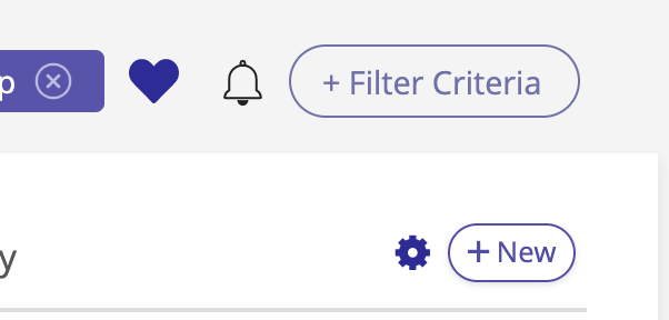 A screenshot of the bell icon that appears next to the heart icon once a filter is saved.