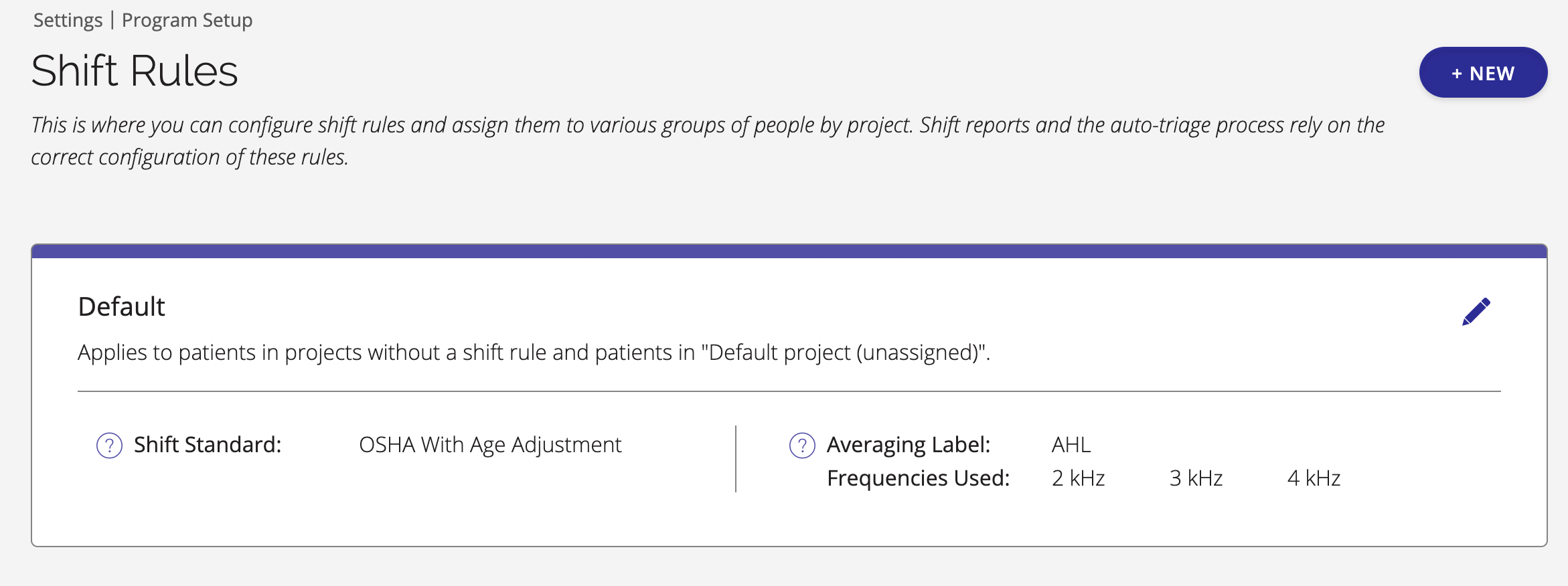 A screenshot of the Shift Rules section.