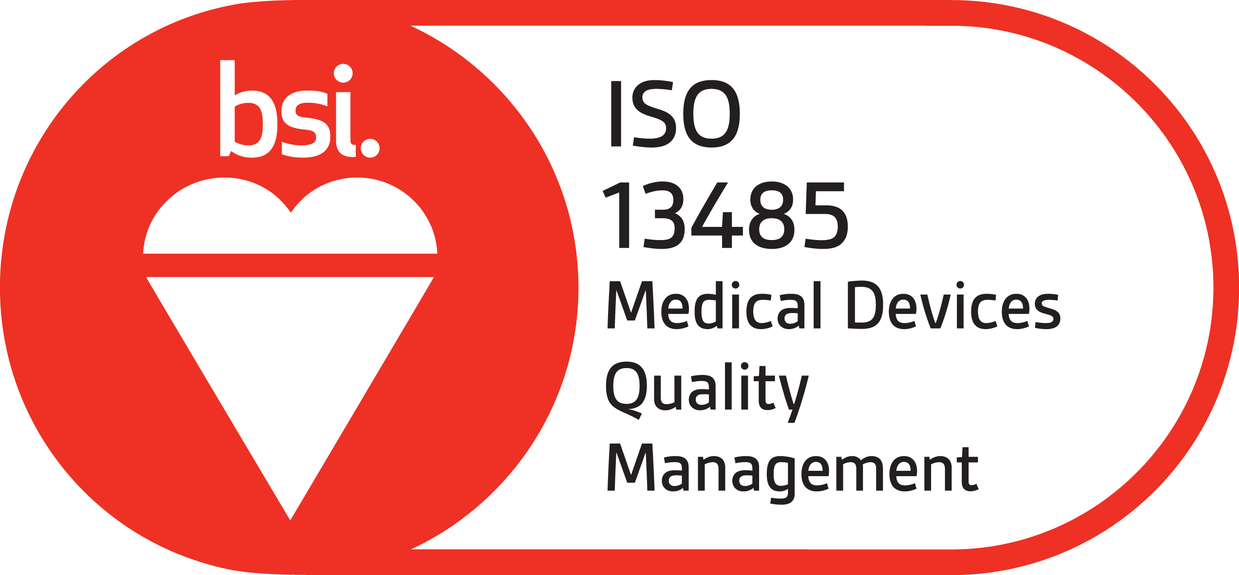 An image of BSI's ISO 13485 compliance logo