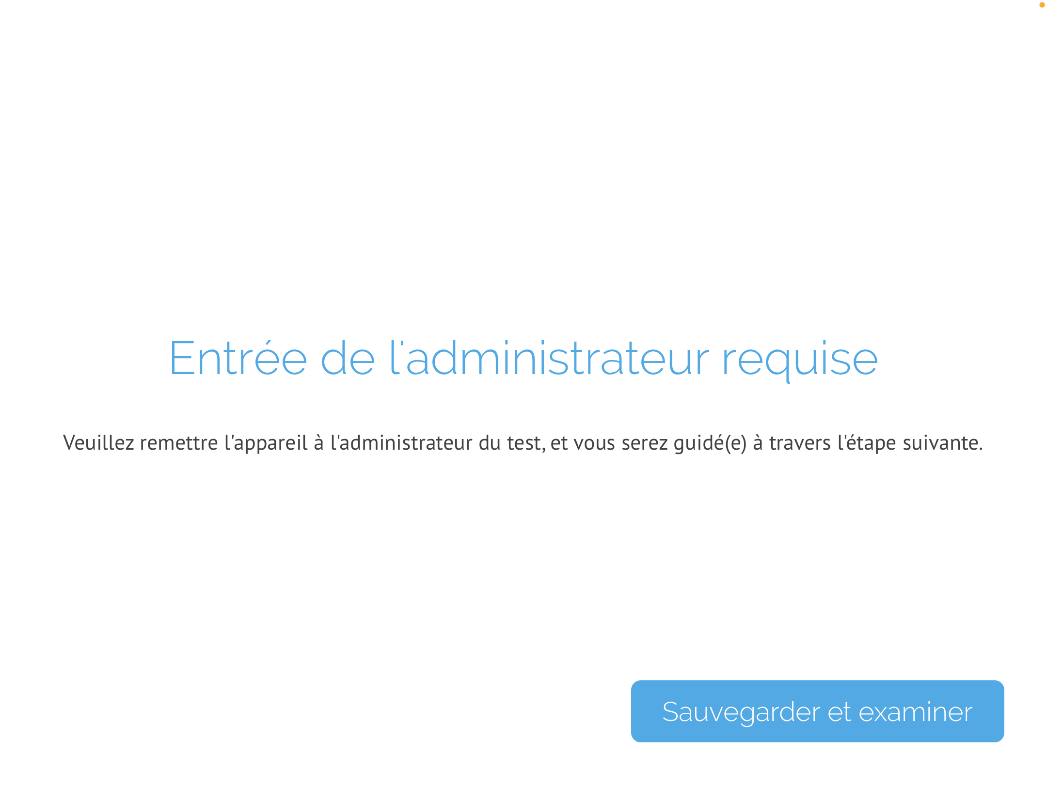 Deux captures d'écran montrant le message qui s'affiche lorsque plusieurs interruptions surviennent pendant le test.