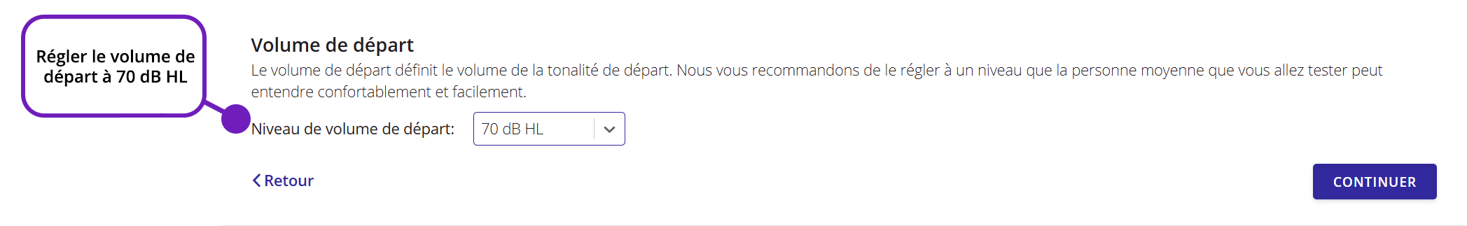 Une capture d'écran du paramètre « Volume de démarrage » de QuickTest.