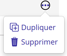 Une capture d'écran du menu à trois points permettant d'accéder aux modèles d'exportation personnalisés.