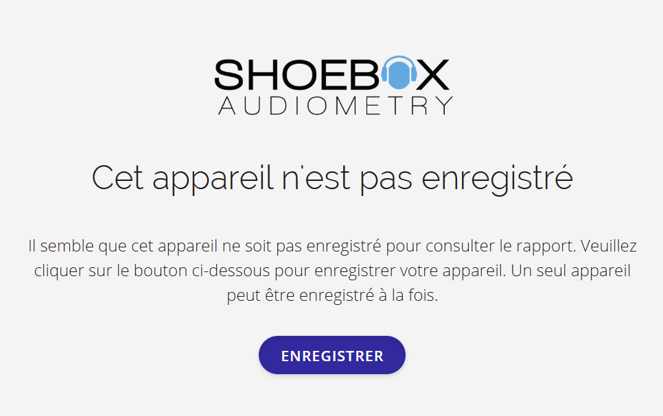 Capture d'écran du message qui s'affiche lorsqu'un utilisateur clique sur le lien vers un rapport partagé sans être inscrit.