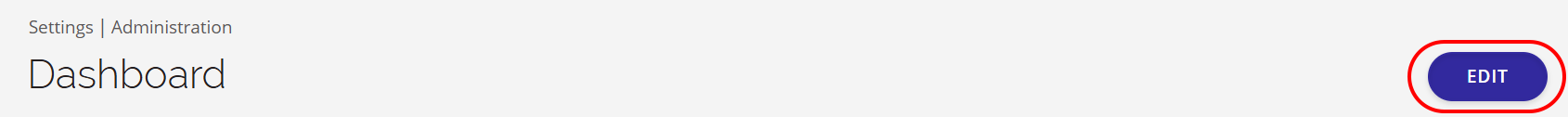 A screenshot of the Edit button on the Dashboard page.